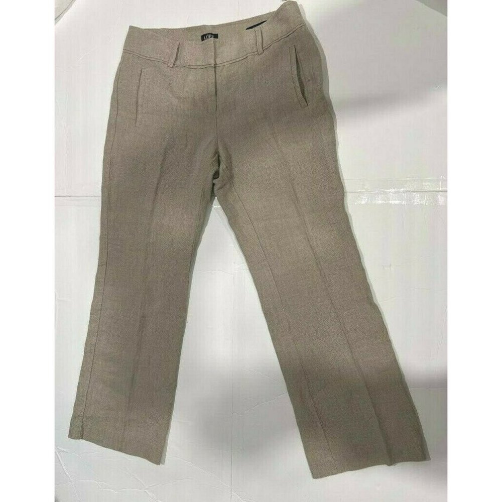 Loft marisa trouser linen size 8 p  Khaki‎ color